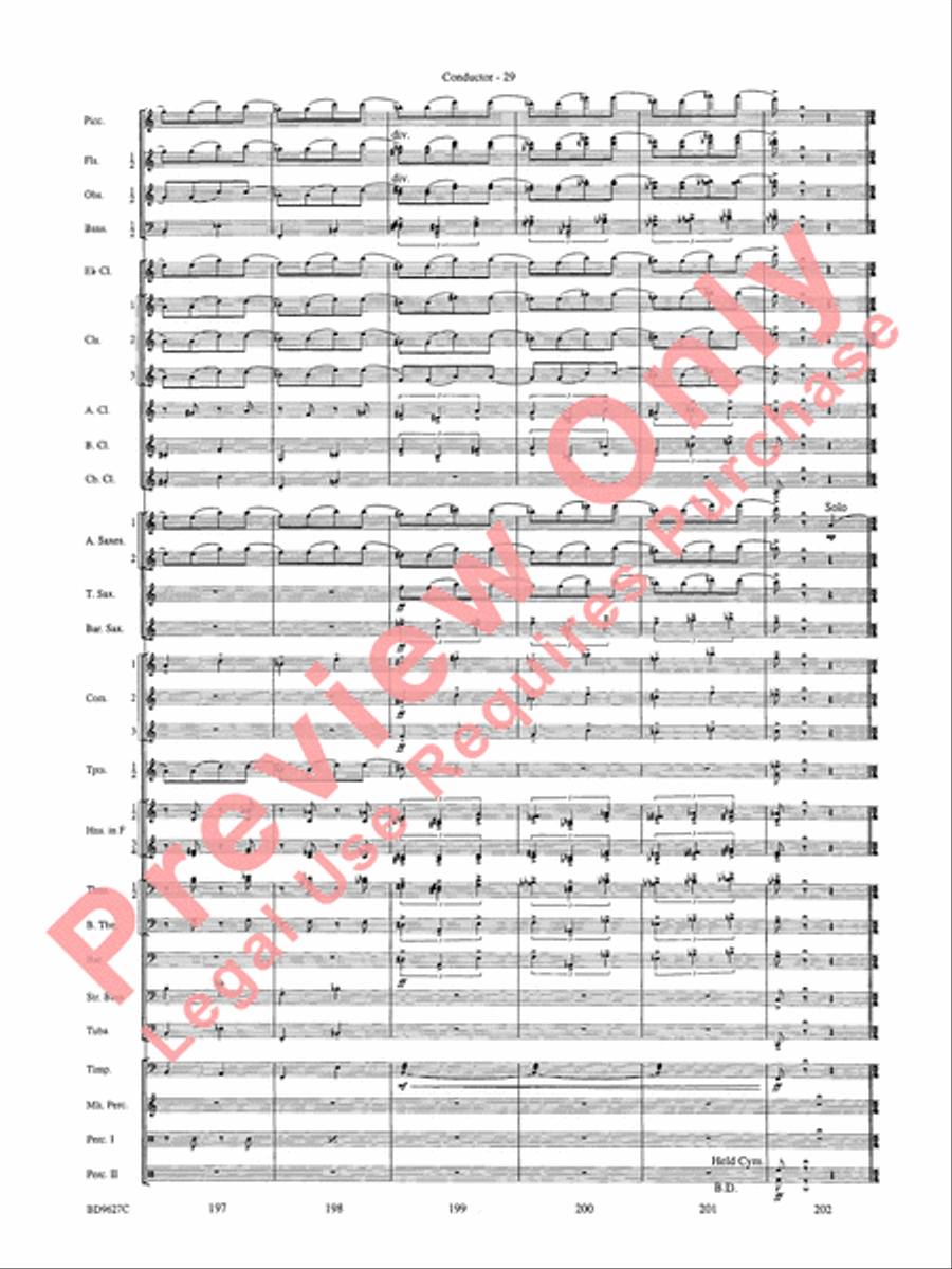 Variations on a Theme of Robert Schumann Concert Band scores gallery preview page 32