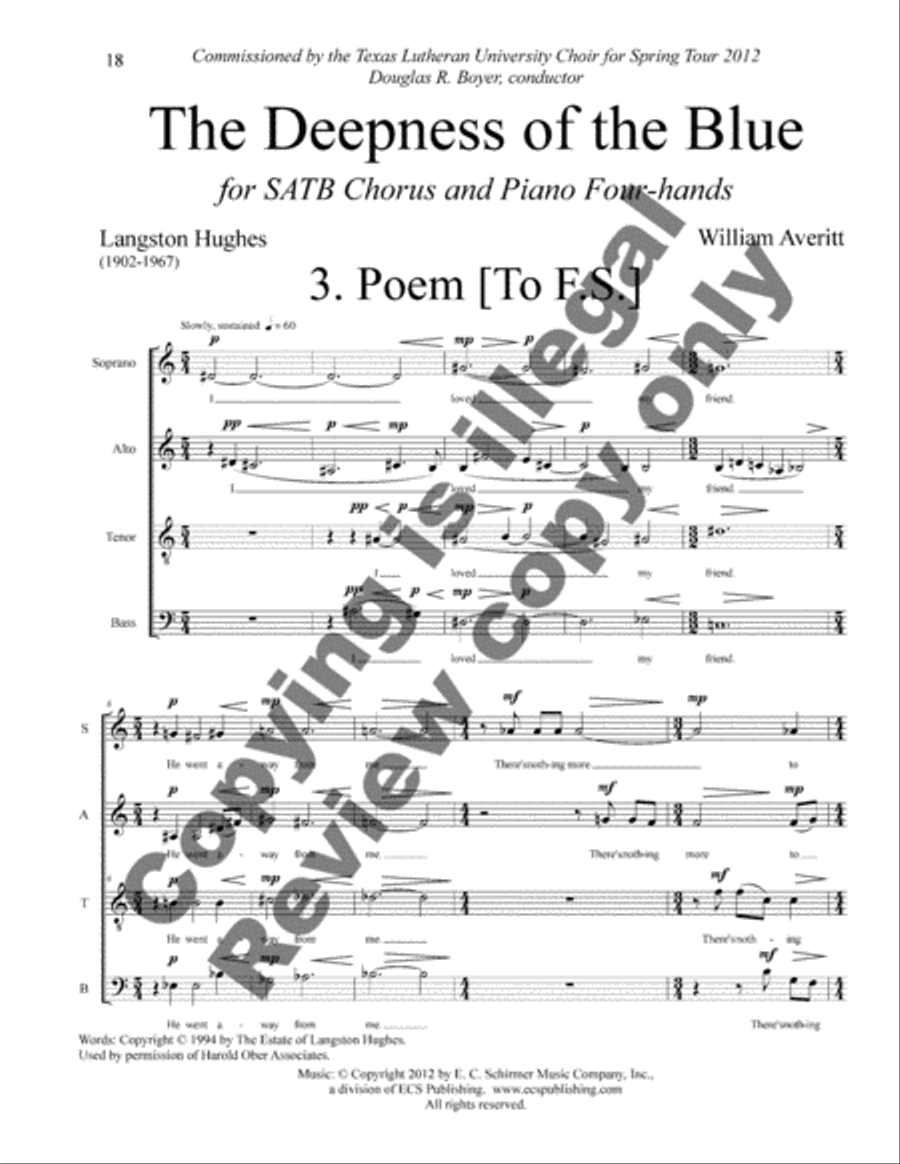 The Deepness of the Blue 4-Part scores gallery preview page 7