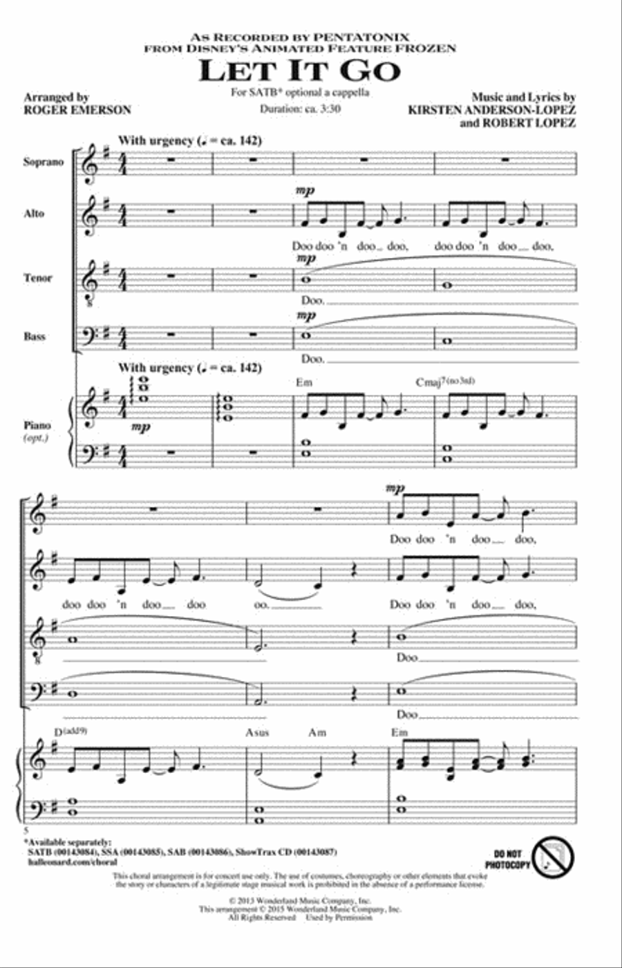 Let It Go 4-Part scores gallery preview page 2