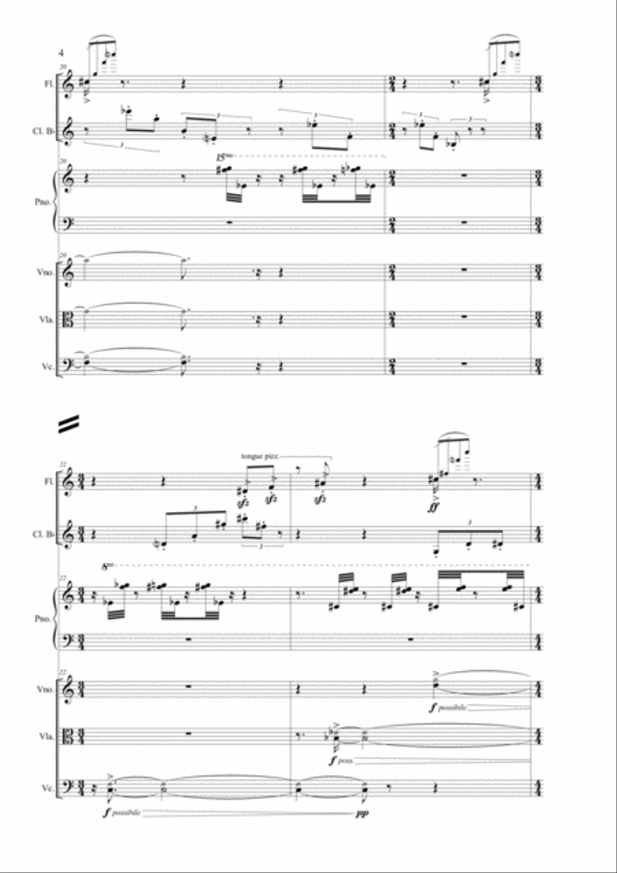 Umberto Bombardelli: MISTY LIGHTS (ES-20-122) - Score Only Small Ensemble scores gallery preview page 5