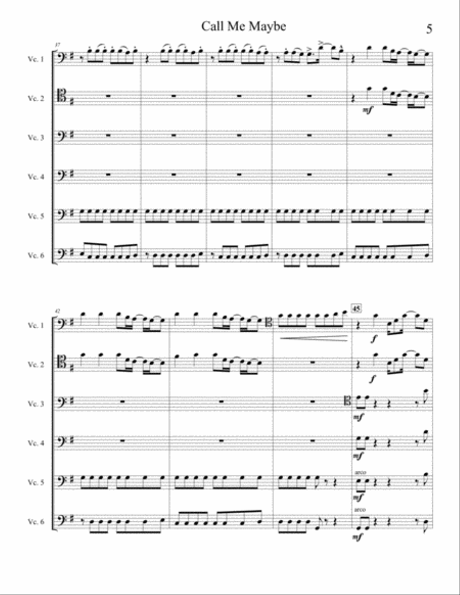 Call Me Maybe Large Ensemble scores gallery preview page 5