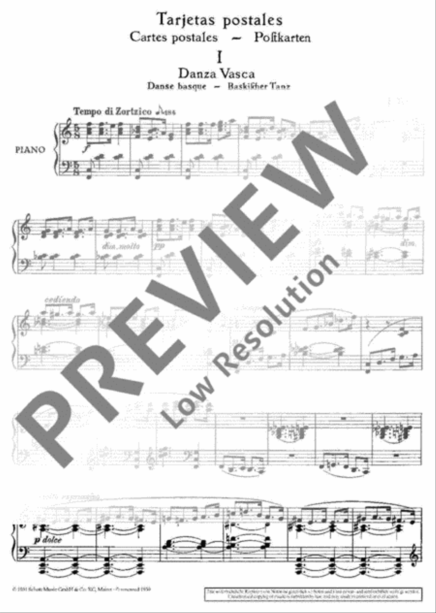 Cartes Postales Piano Solo scores gallery preview page 5