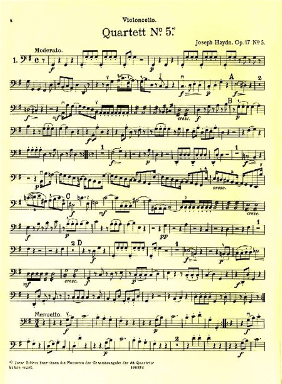 String Quartets, Volume 1 - 14 Famous Quartets String Quartet scores gallery preview page 5