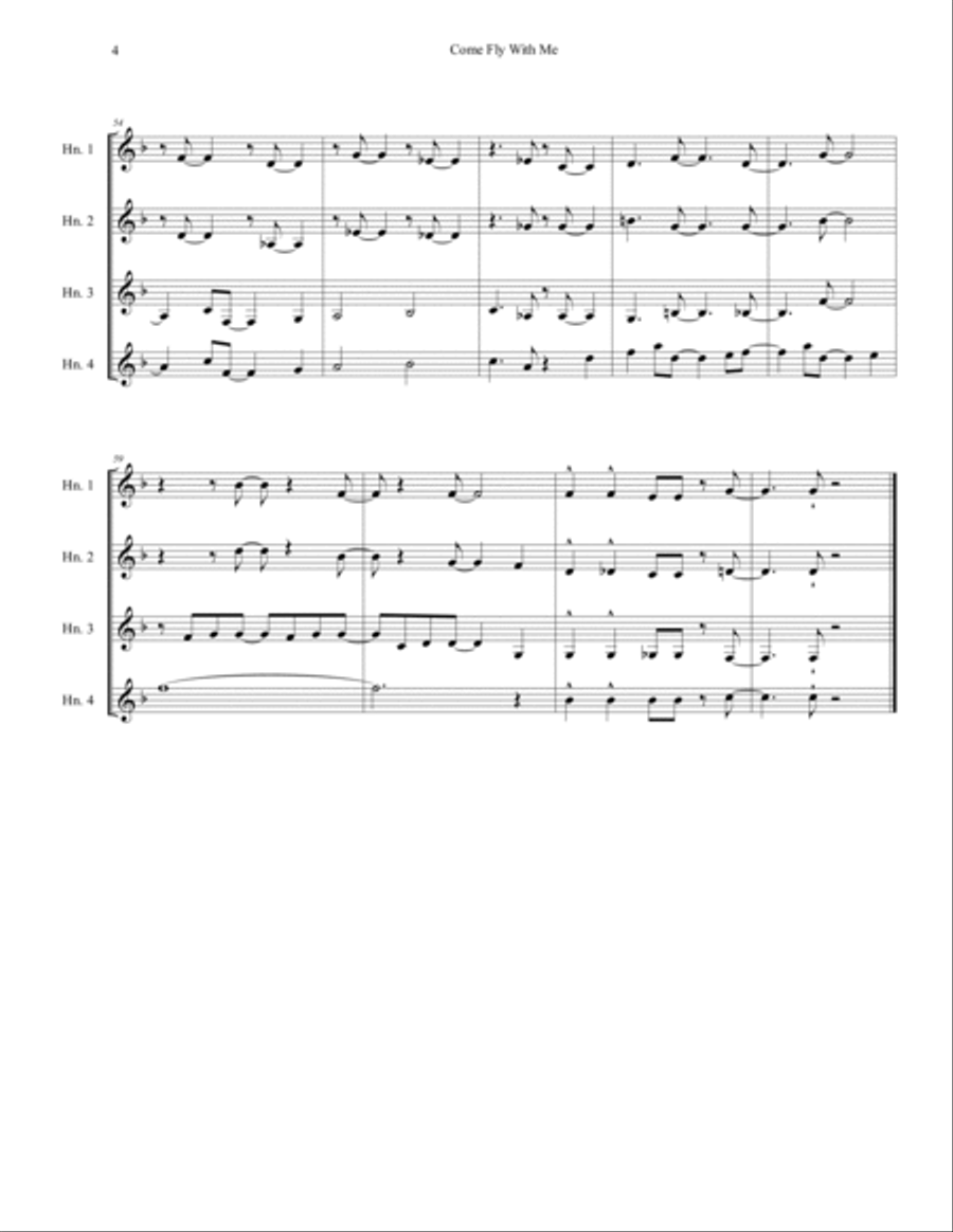 Come Fly With Me Brass Ensemble scores gallery preview page 6