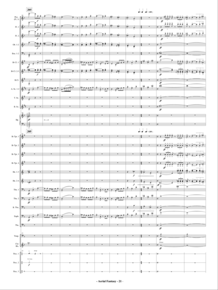 Aerial Fantasy Concert Band scores gallery preview page 22