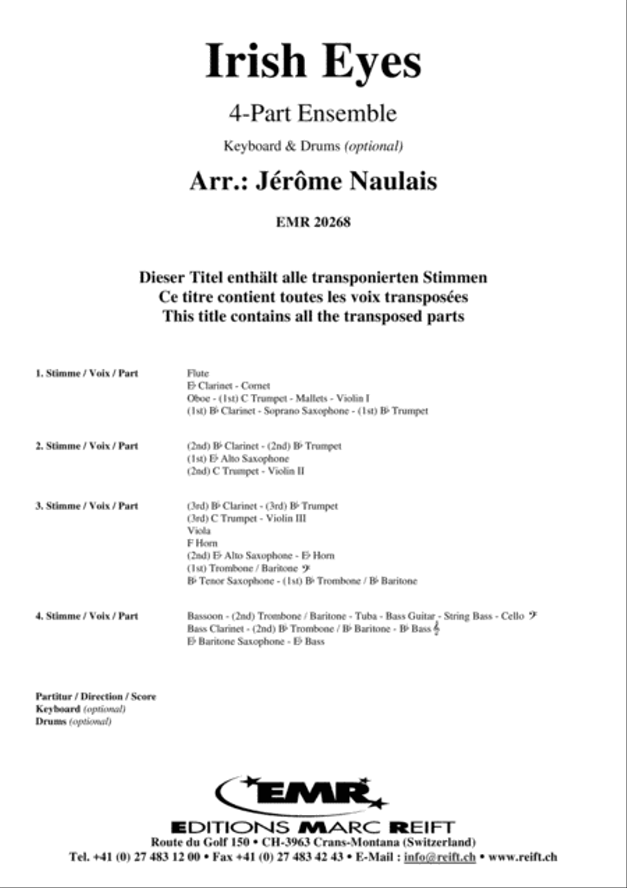 Irish Eyes Concert Band scores gallery preview page 2
