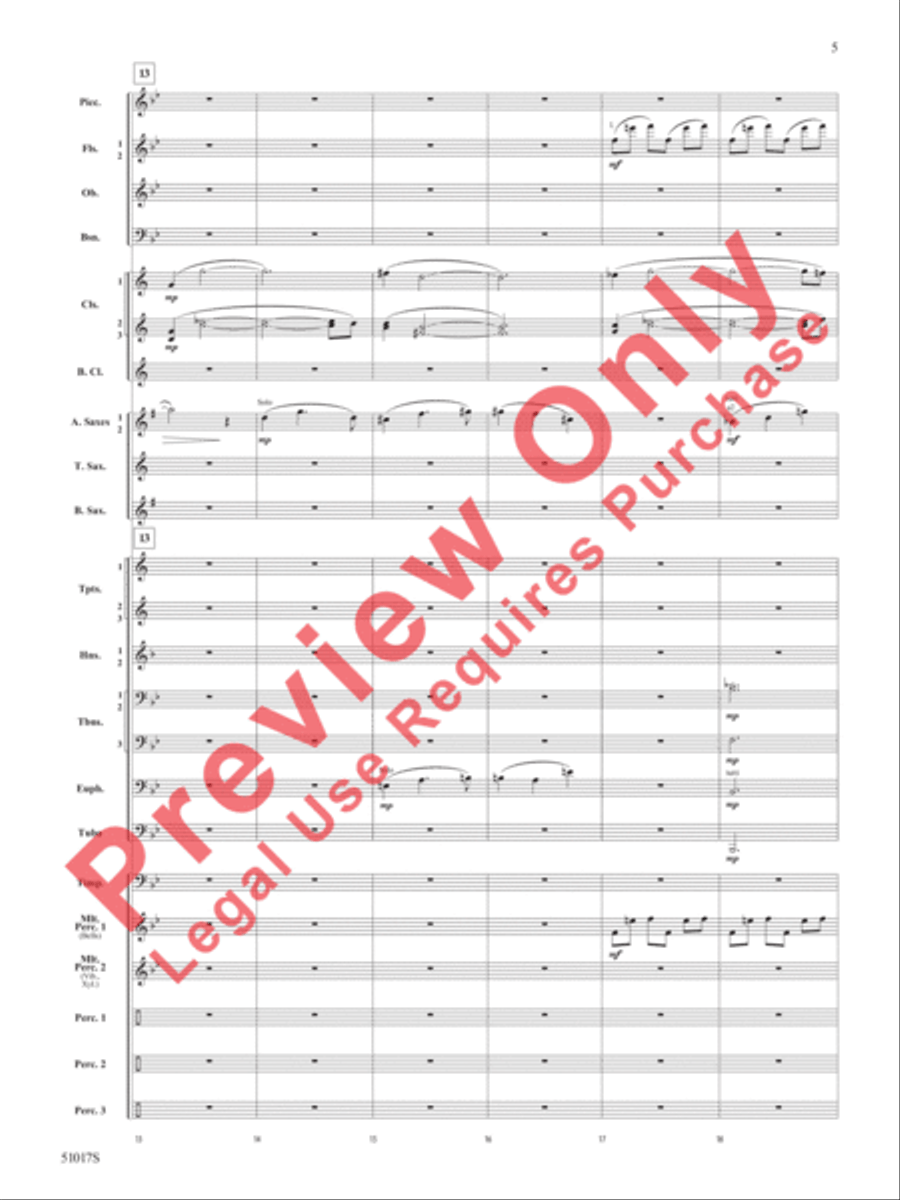Lucid Dreams Concert Band scores gallery preview page 6