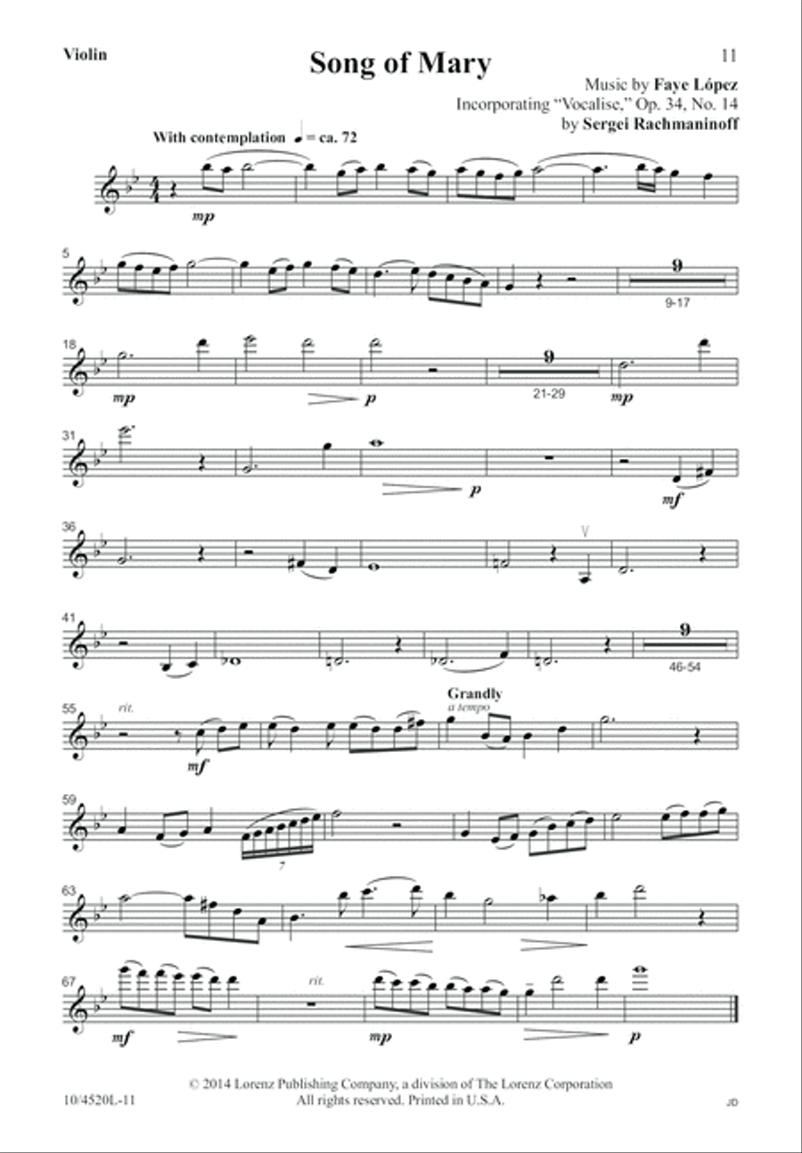 Song of Mary 4-Part scores gallery preview page 12
