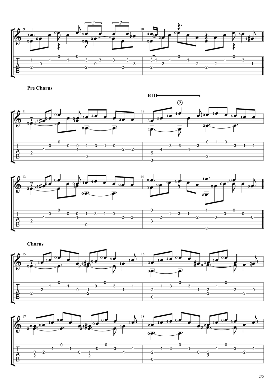 Snowman Acoustic Guitar scores gallery preview page 2
