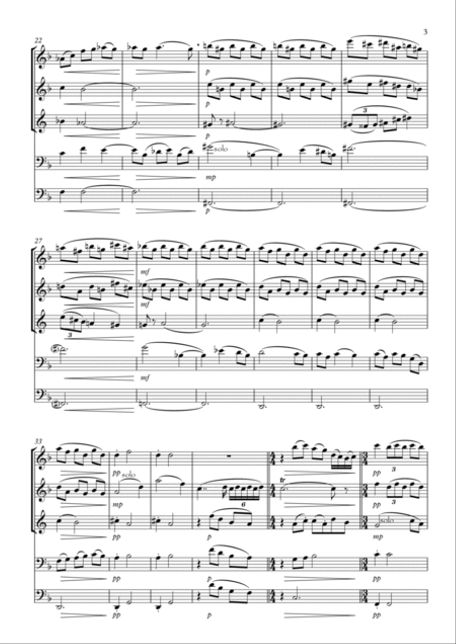 Cradle Song Woodwind Ensemble scores gallery preview page 3