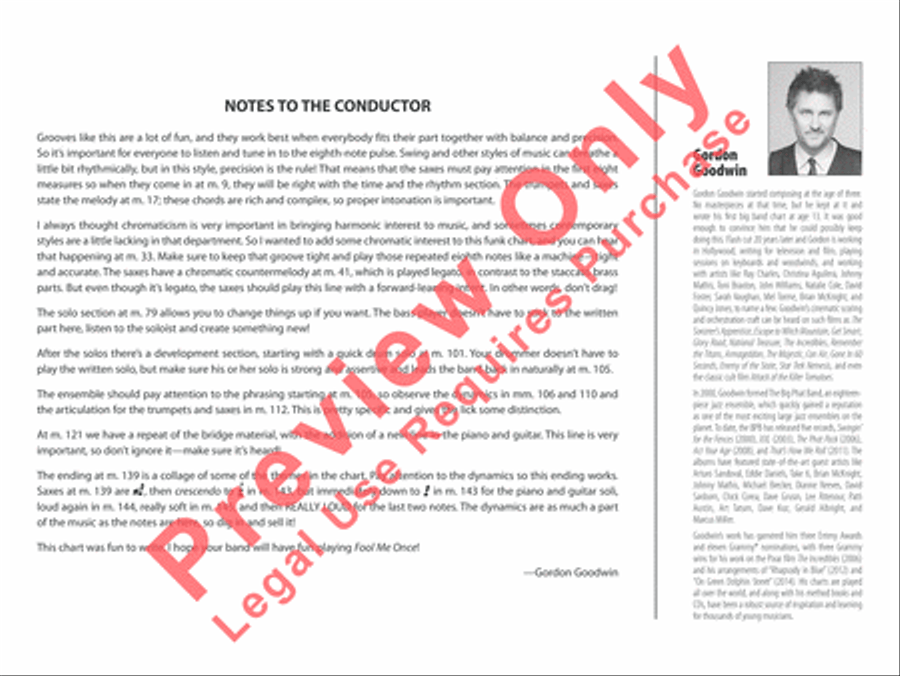 Fool Me Once Jazz Ensemble scores gallery preview page 3