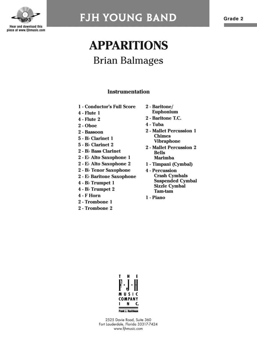 Apparitions: Score Concert Band scores gallery preview page 1