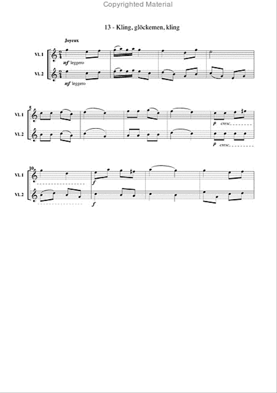 Chants de Noël (15), pour violon Violin scores gallery preview page 14