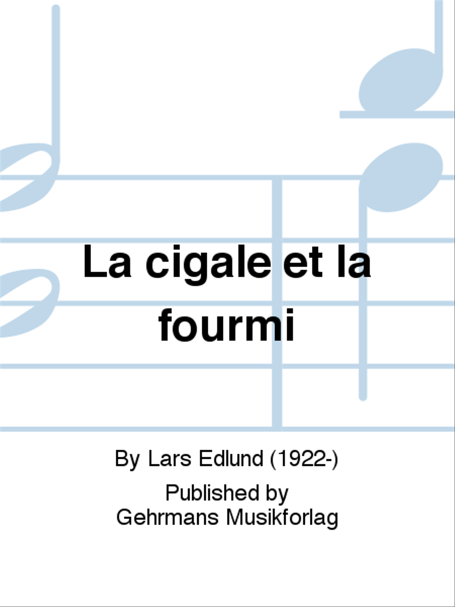 La cigale et la fourmi La cigale et la fourmi Choir scores gallery preview page 1