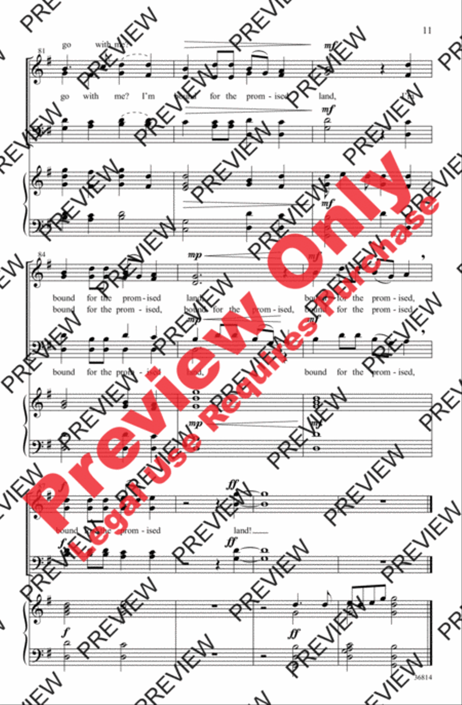 On Jordan's Stormy Banks On Jordan's Stormy Banks 4-Part scores gallery preview page 11