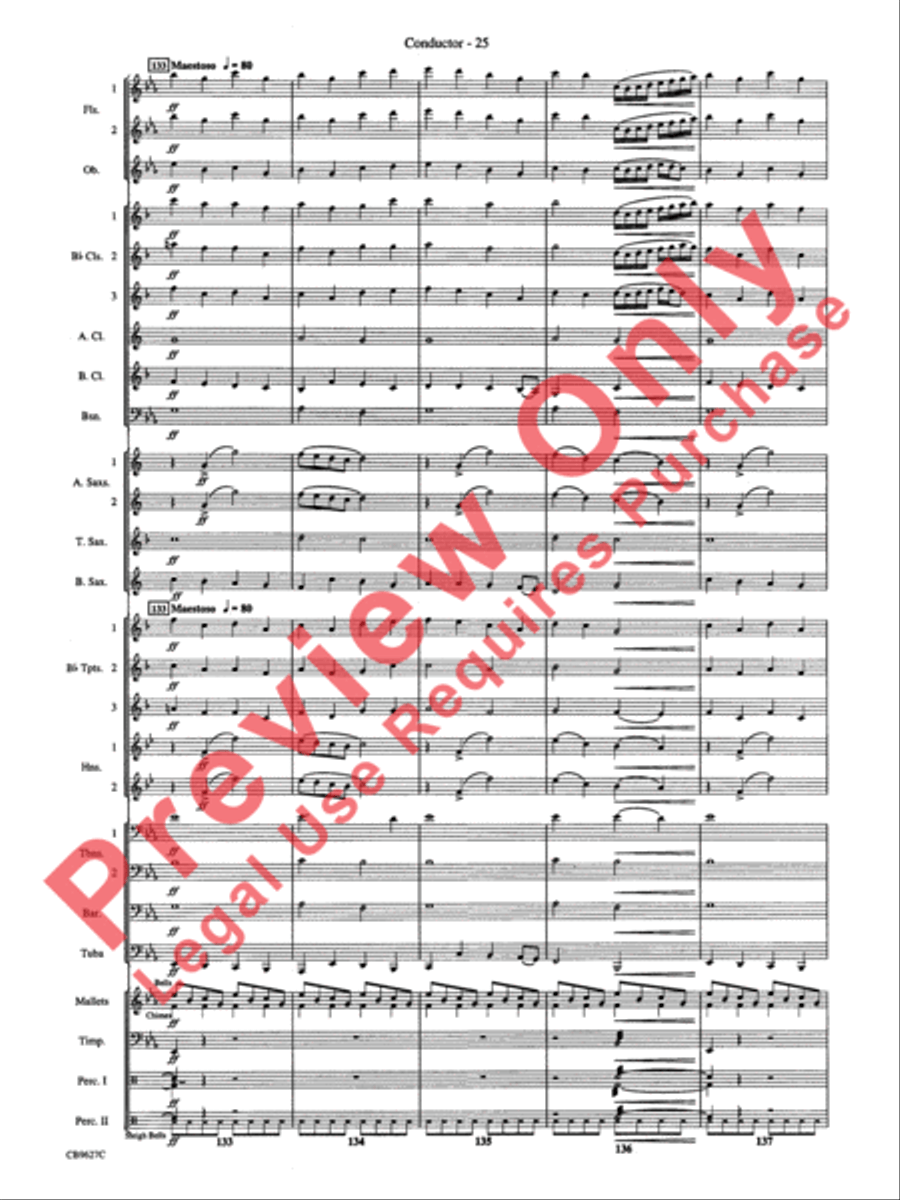 How the Grinch Stole Christmas Concert Band scores gallery preview page 28