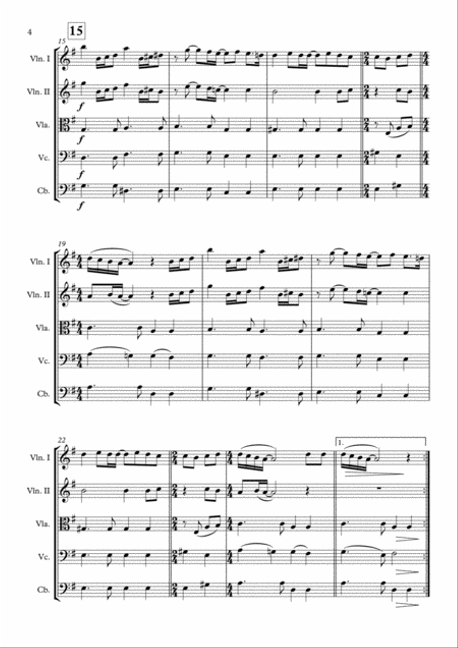 Happy New Year Happy New Year String Quintet scores gallery preview page 5