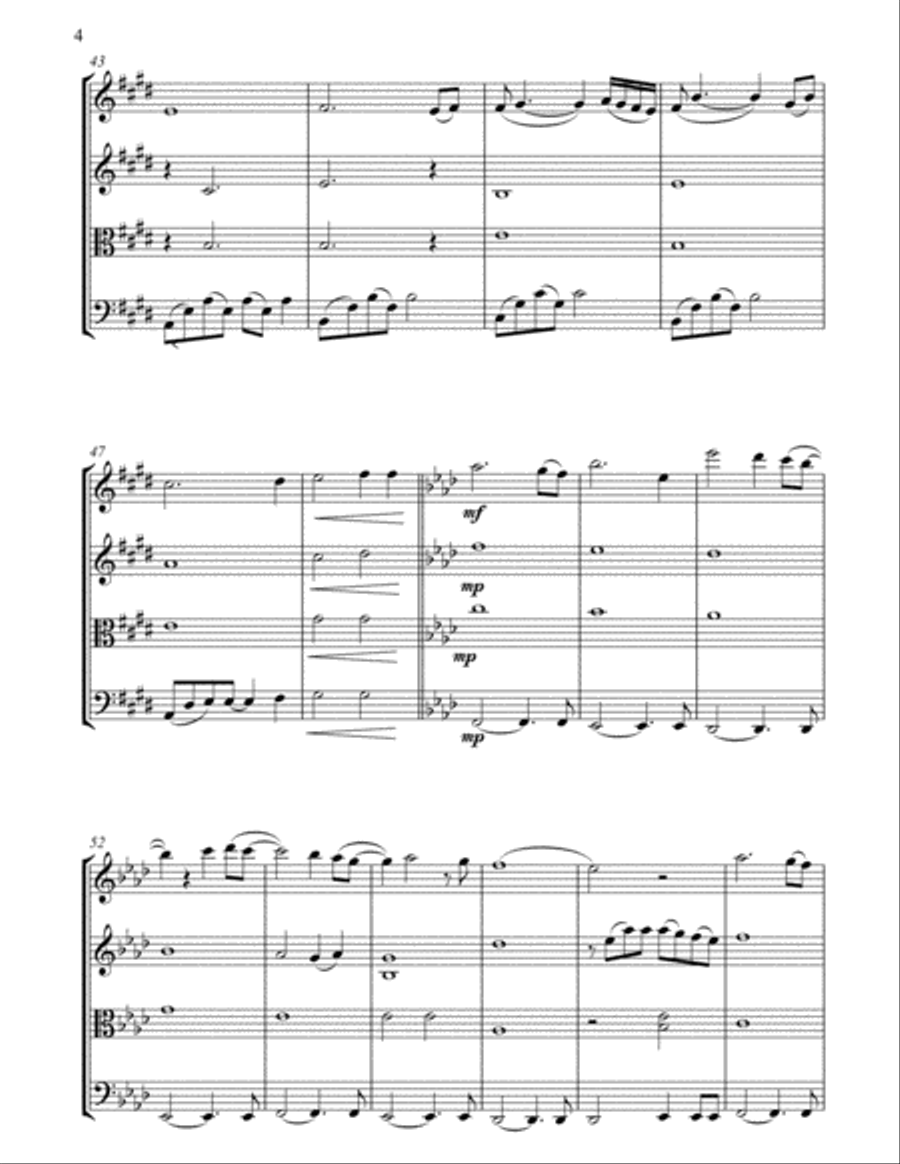 My Heart Will Go On (Love Theme from Titanic) String Quartet scores gallery preview page 4
