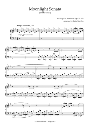 Book cover for Moonlight Sonata (Beethoven) E minor - Piano