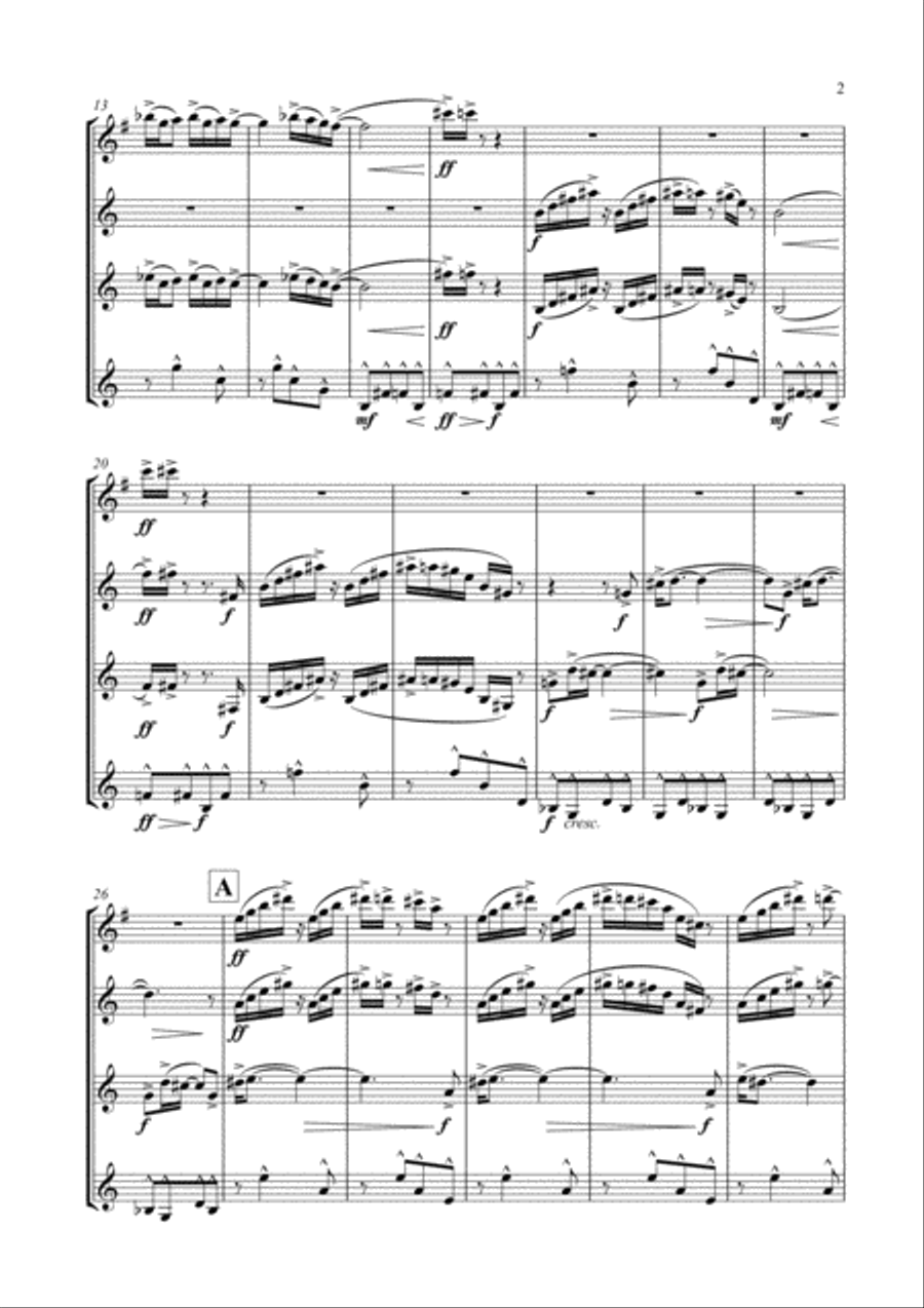 Mambo for Clarinet Quartet (from West Side Story) image number null