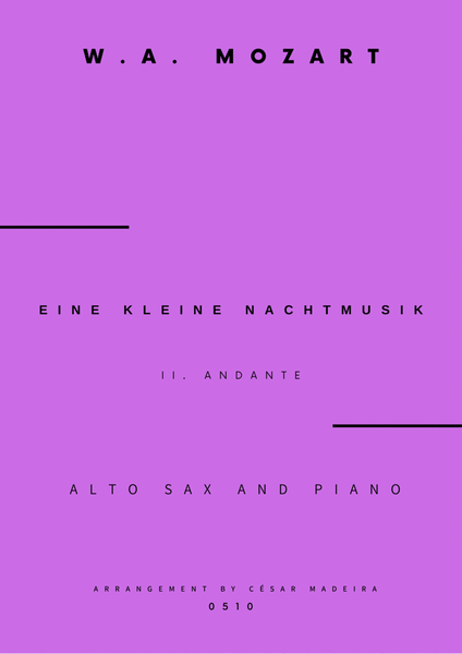 Eine Kleine Nachtmusik (2 mov.) - Alto Sax and Piano (Full Score and Parts) image number null