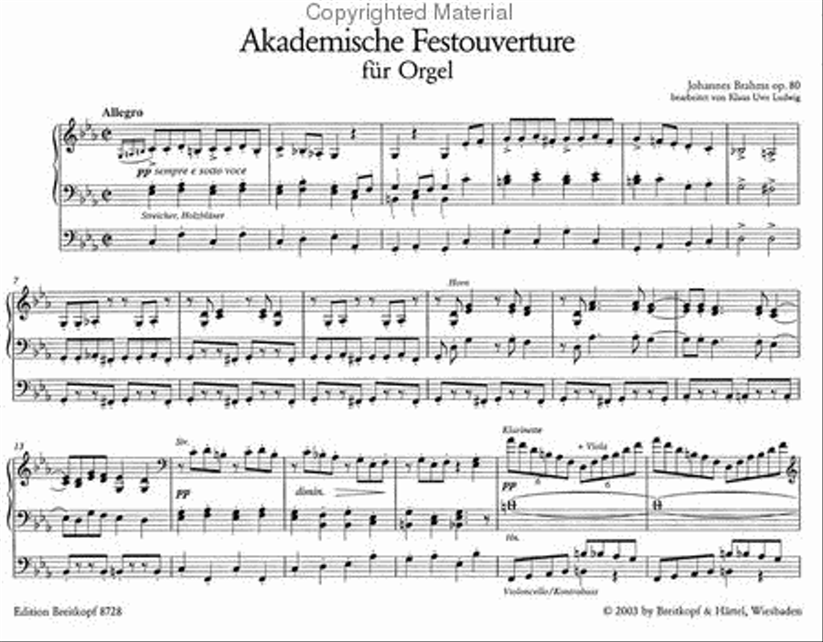 Academic Festival Overture in C minor Op. 80 Bassoon scores gallery preview page 2