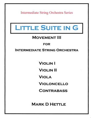 Little Suite in G for Intermediate String Orchestra