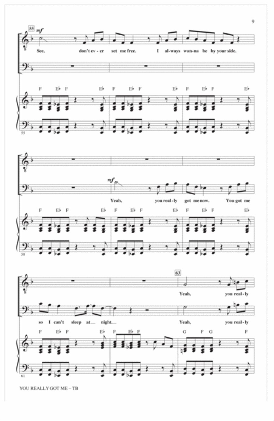 You Really Got Me (arr. Mac Huff) TB scores gallery preview page 7