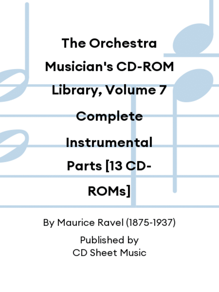 The Orchestra Musician's CD-ROM Library, Volume 7 Complete Instrumental Parts [13 CD-ROMs] CD scores gallery preview page 1