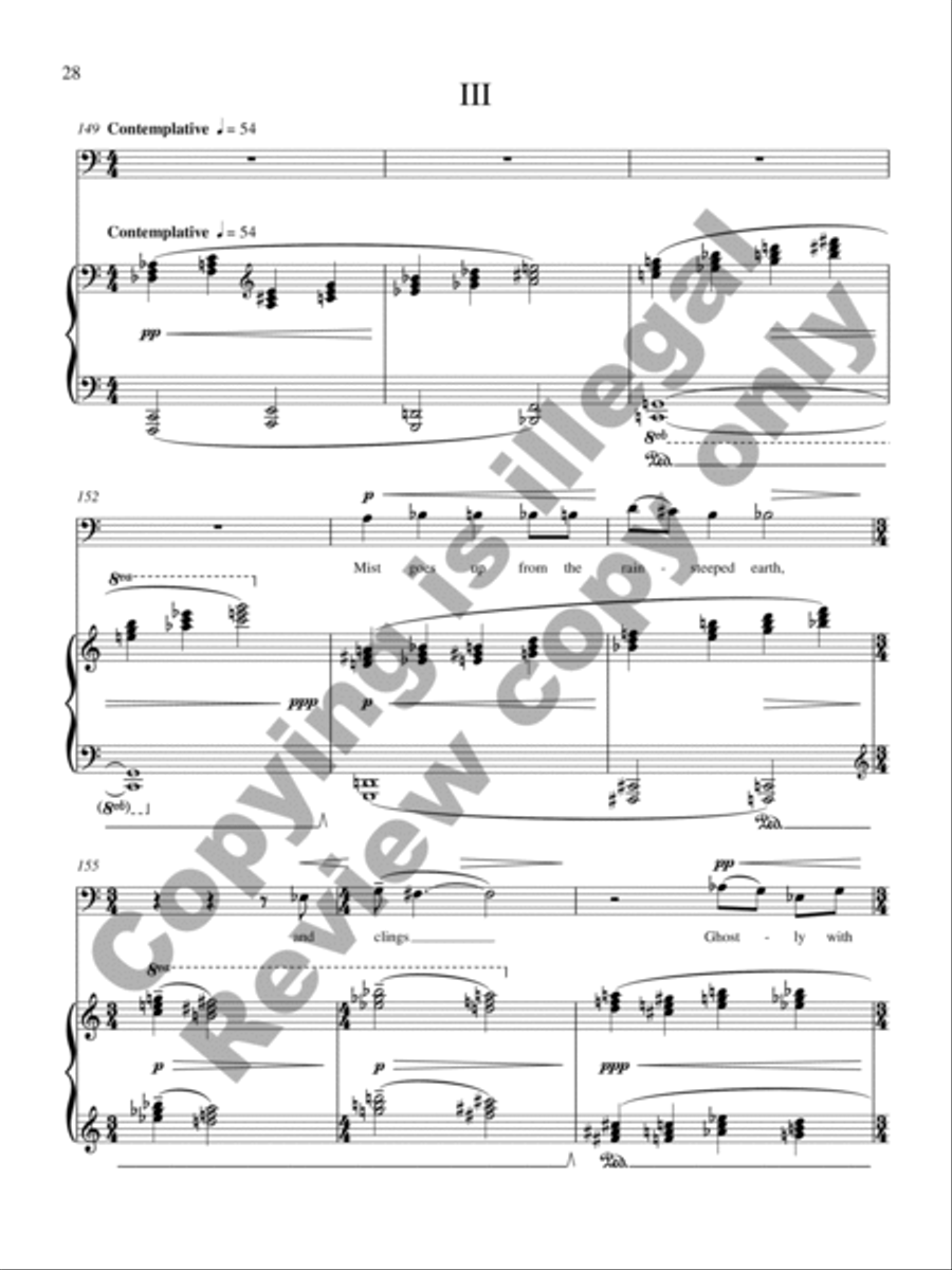 Nocturne of Remembered Spring Baritone Voice scores gallery preview page 16