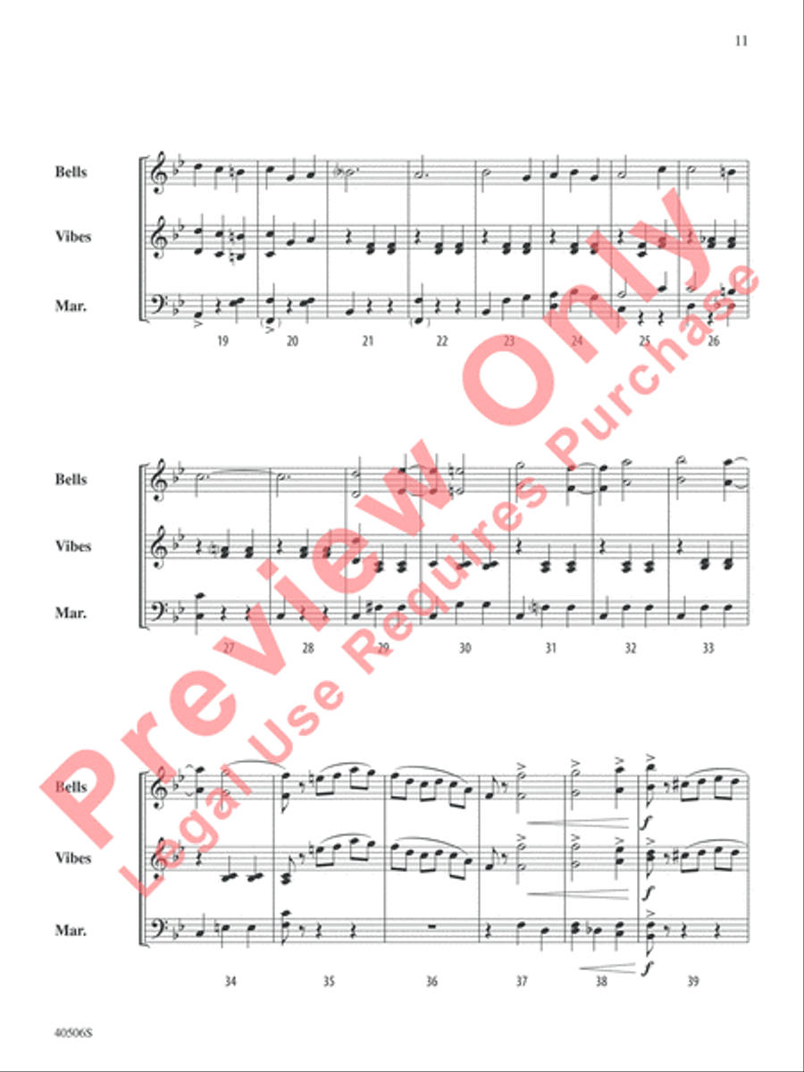 Classic Mallet Trios -- Tchaikovsky Small Ensemble scores gallery preview page 12