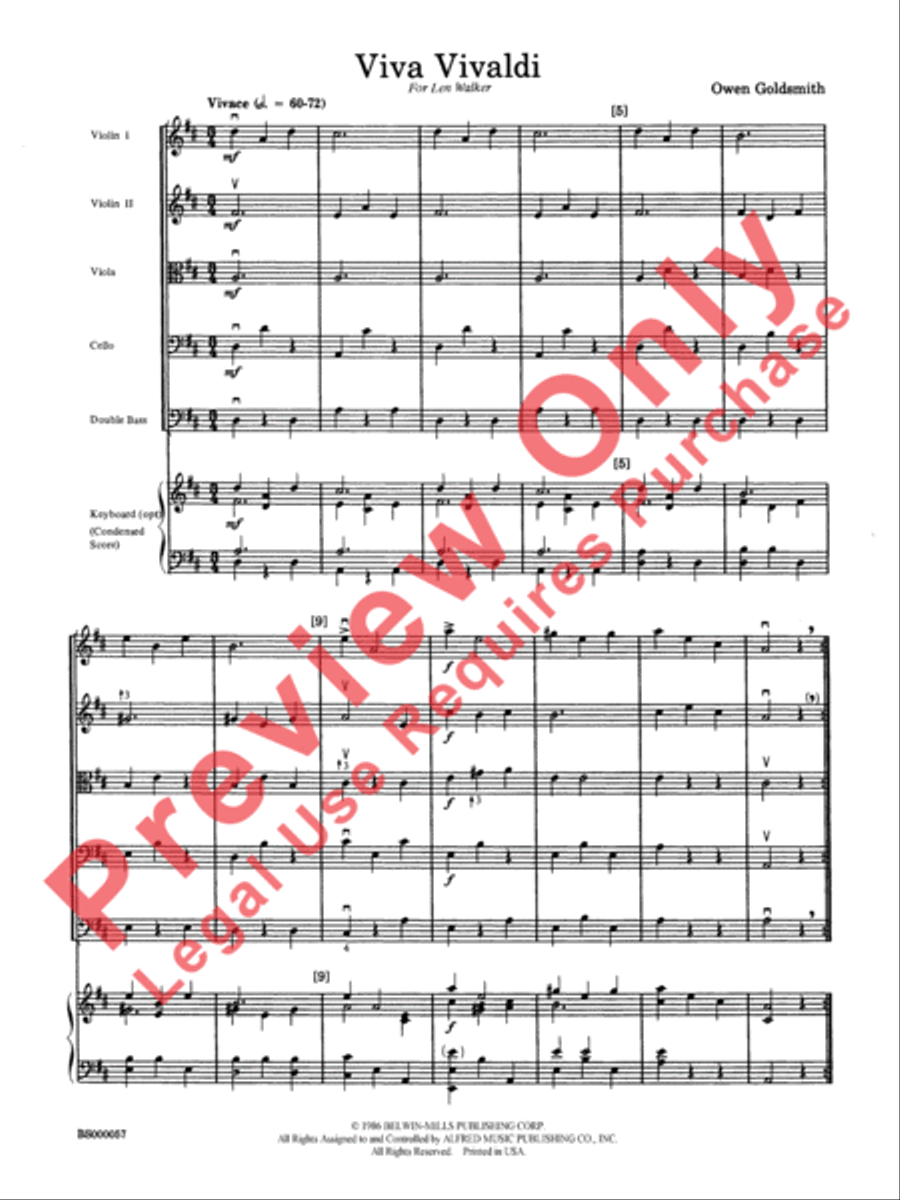 Viva Vivaldi String Orchestra scores gallery preview page 3