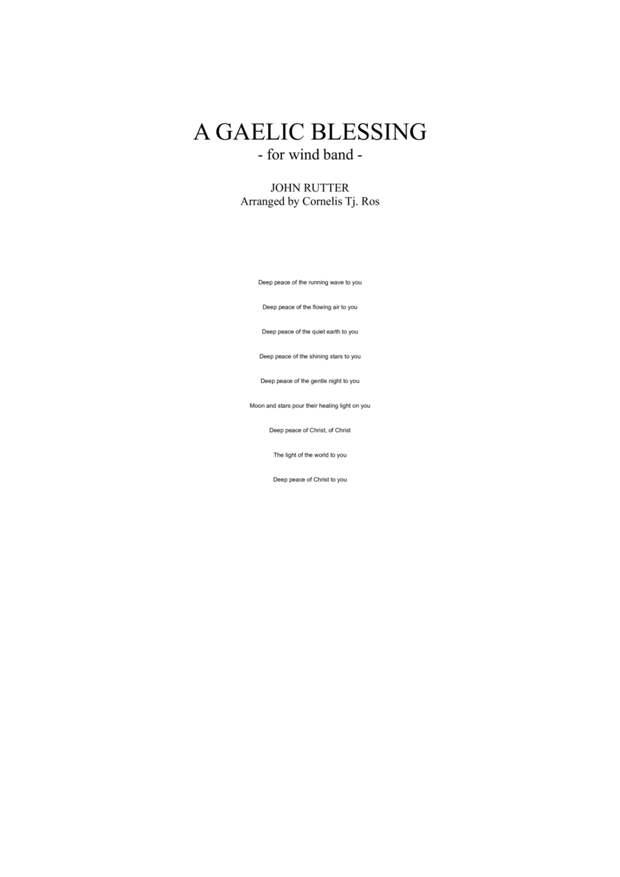 A GAELIC BLESSING Concert Band scores gallery preview page 1