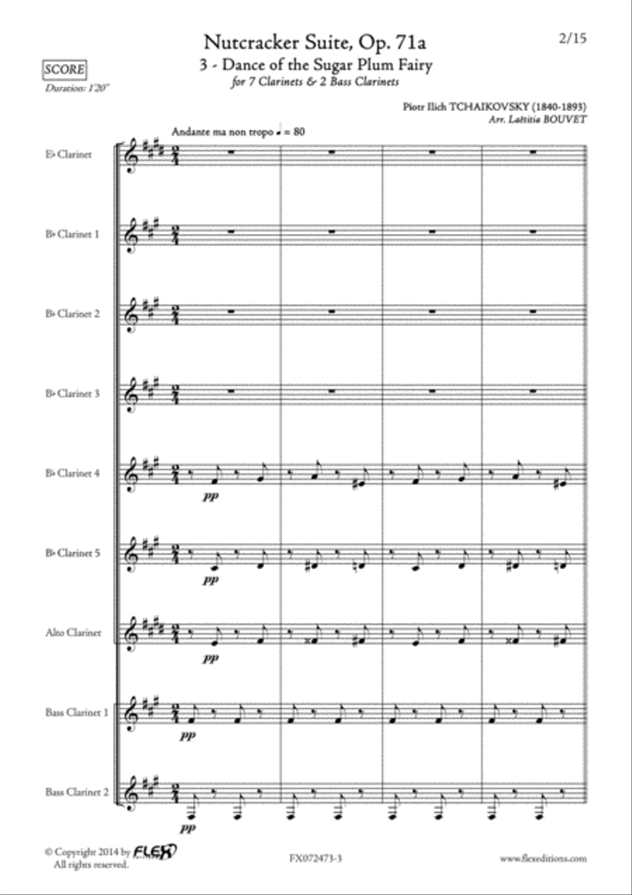 Nutcracker Suite - 3 Clarinet scores gallery preview page 2