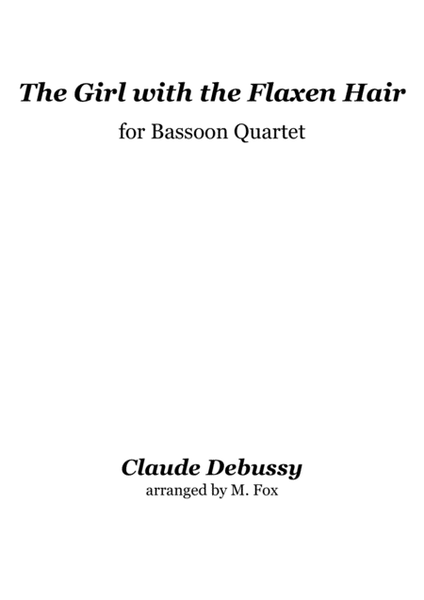 The Girl with the Flaxen Hair (for Bassoon Quartet) image number null