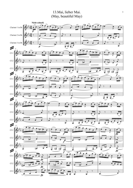 Schumann: Album für die Jugend (Album for the Young)(Op.68): Nos, 2, 6 & 13 - clarinet trio