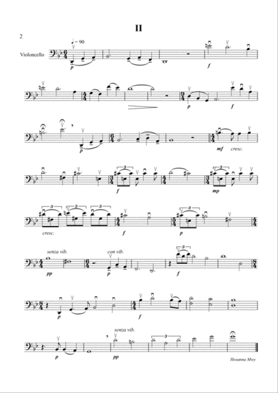 A Welsh Suite for Solo Cello A Welsh Suite for Solo Cello Cello Solo scores gallery preview page 2