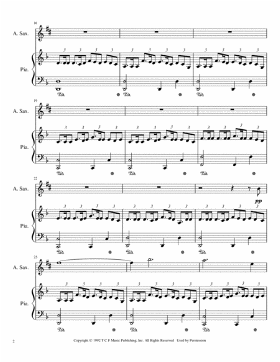 Last Of The Mohicans (main Theme) Alto Saxophone scores gallery preview page 2
