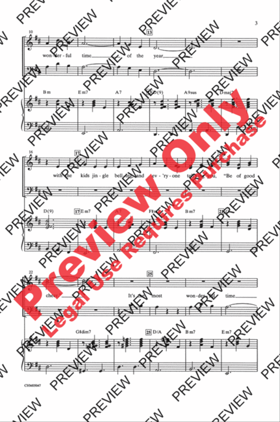 It's the Most Wonderful Time of the Year 4-Part scores gallery preview page 3
