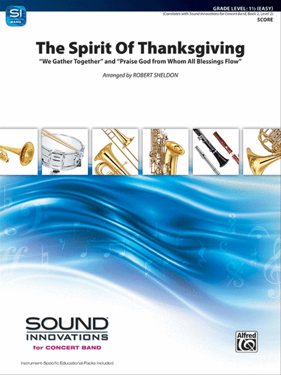 The Spirit of Thanksgiving Concert Band scores gallery preview page 1