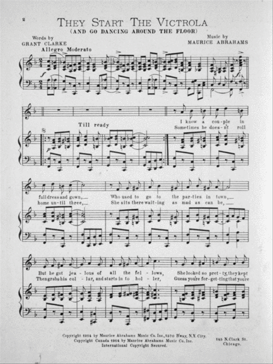 They Start the Victrola (And Go Dancing Around the Floor) Voice scores gallery preview page 2