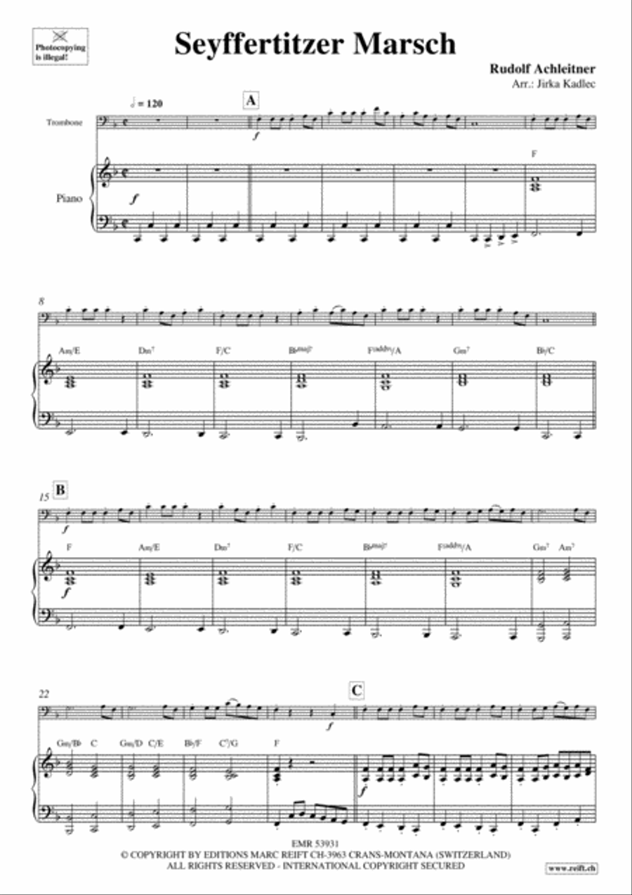Seyffertitzer Marsch Seyffertitzer Marsch Piano Accompaniment scores gallery preview page 6