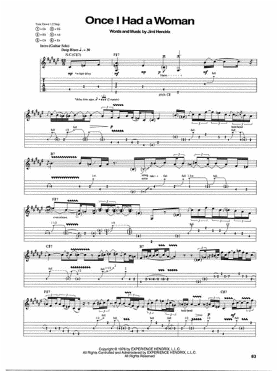 Jimi Hendrix: Blues Electric Guitar scores gallery preview page 8