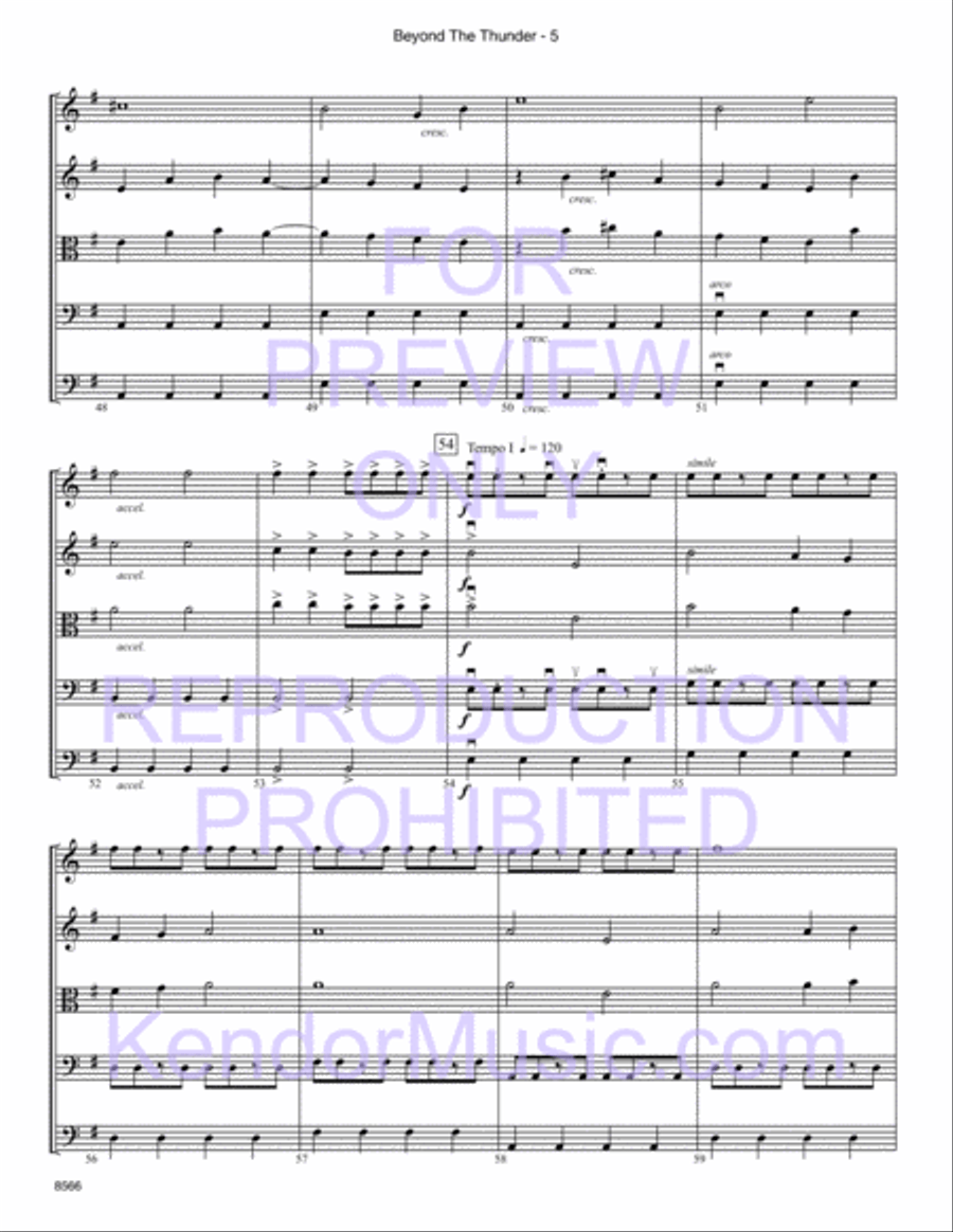 Beyond The Thunder String Orchestra scores gallery preview page 7