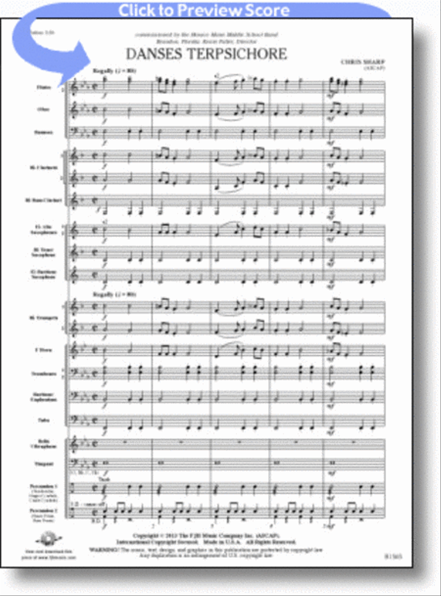 Danses Terpsichore Concert Band scores gallery preview page 1