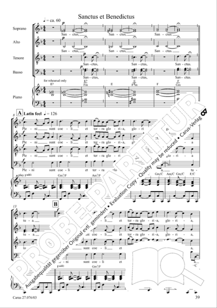 Missa in tempore incerto 4-Part scores gallery preview page 40