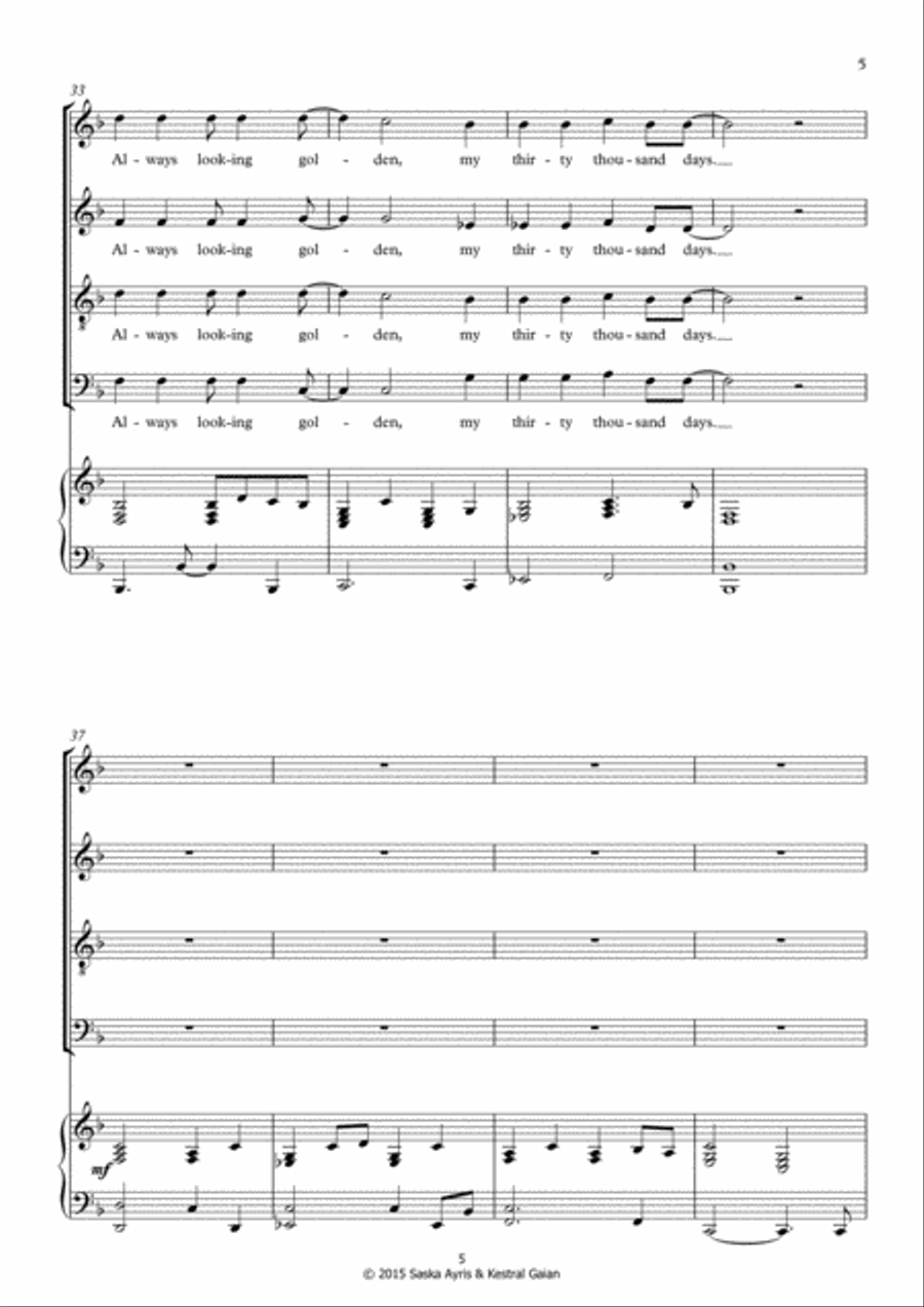 Golden Golden 4-Part scores gallery preview page 6