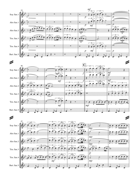 La Paloma (for Saxophone Quintet SATTB or AATTB) image number null