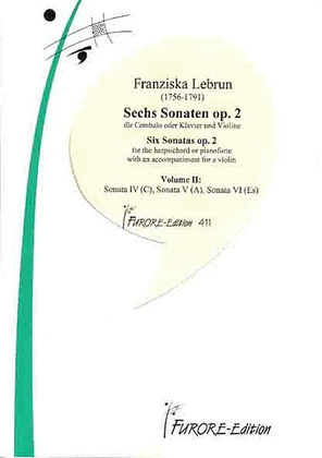 Book cover for Sonaten op. 2 fur Violine und Klavier. Vol. II: Sonaten 4-6 (Sonata IV (G), Sonata V (C), Sonata VI (D))