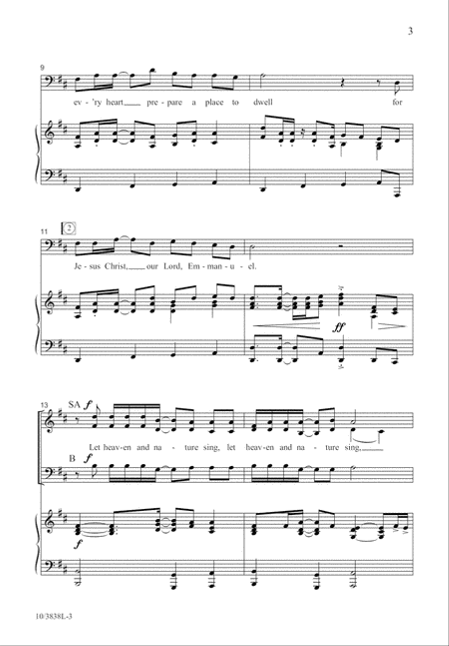 Let Heaven and Nature Sing 3-Part scores gallery preview page 4